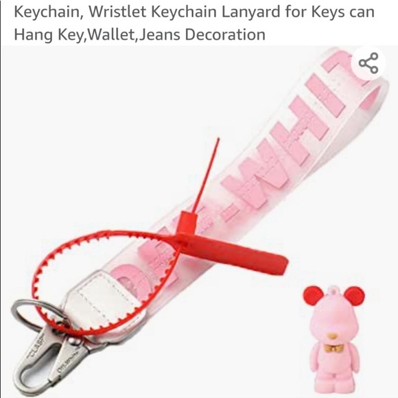Off-White Accessories - 🔥Off White-AUTHENTIC-Keychain /Lanyard W/ Teddy Bear Key Ring & Zip Tie🔥
